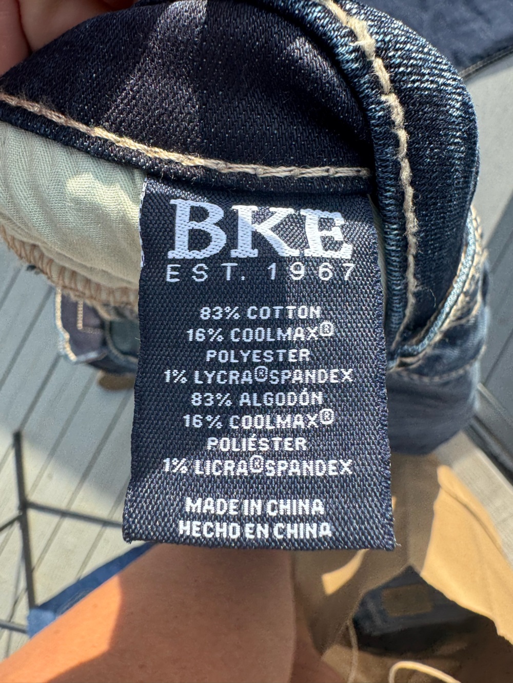 BKE Jake Men’s Straight Jeans - Dark Blue Wash - Picture 5 of 7